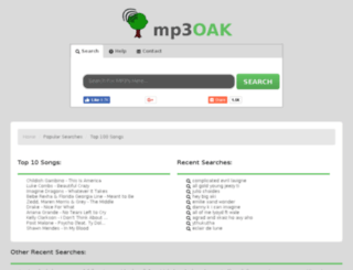 mp3oak.com screenshot