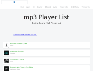 mp3playerlist.com screenshot