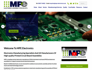 mpe-electronics.co.uk screenshot