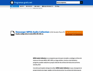 mpeg-audio-collection.programas-gratis.net screenshot