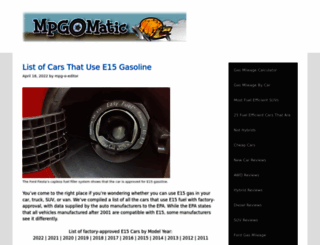 mpgomatic.com screenshot