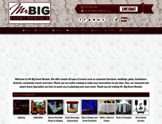 mrbigeventrentals.com screenshot