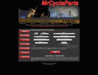 mrcycleparts.com screenshot