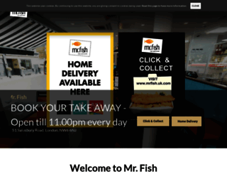 mrfish.uk.com screenshot