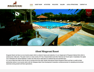 mrugavaniresort.in screenshot