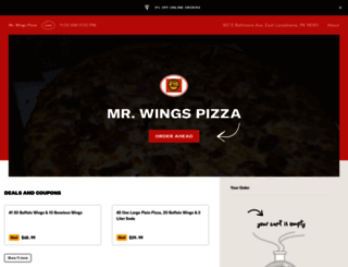 mrwingspizza.com screenshot