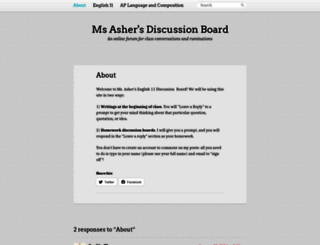 msashersdiscussionboard.wordpress.com screenshot