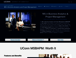 msbapm.business.uconn.edu screenshot