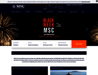 msccruceros.com.ar screenshot