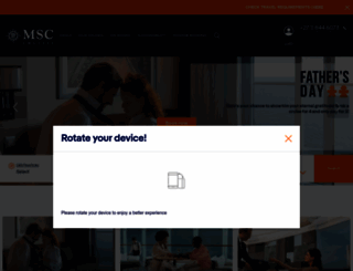 mscstarlightcruises.co.za screenshot