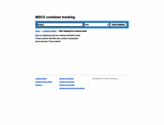 mscu.container-tracking.org screenshot