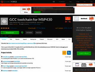 mspgcc.sourceforge.net screenshot