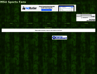 msusportsfans.activeboard.com screenshot