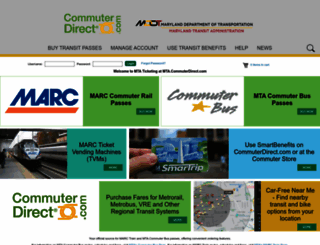 mta.commuterdirect.com screenshot