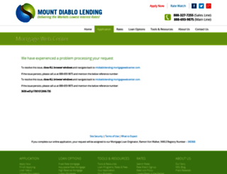 mtdiablolending.mortgagewebcenter.com screenshot