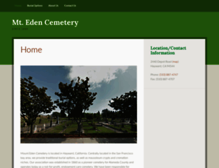 mtedencemetery.com screenshot