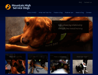 mtnhighservicedogs.com screenshot