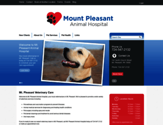 mtpleasantanimalhospital.com screenshot