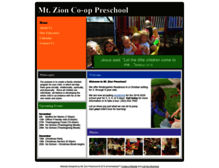 mtzionpreschool.org screenshot