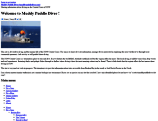 muddypuddlediver.com screenshot