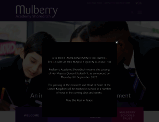 mulberryacademyshoreditch.org screenshot