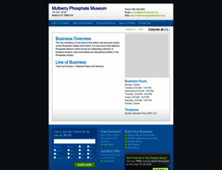 mulberryphosphatemuseum.org screenshot