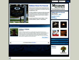 mulhane.tributes.com screenshot