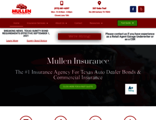 mulleninsurance.com screenshot