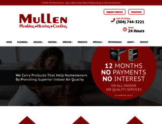 mullenplumbing.com screenshot