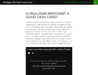 mulliganmerchantcashcard.com screenshot