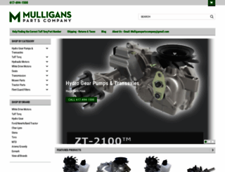 mulliganspartscompany.com screenshot