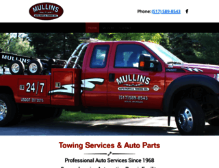 mullinsautopartsandtowing.com screenshot