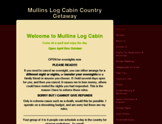 mullinslogcabin.net screenshot