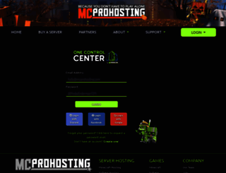 multicraft.mcprohosting.com screenshot