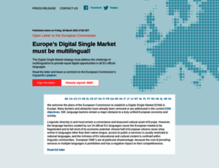 multilingualeurope.eu screenshot