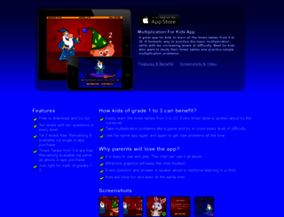 multiplicationapp.com screenshot