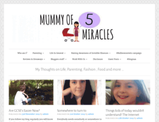mummyof5miracles.com screenshot