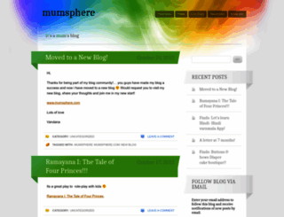 mumsphere.wordpress.com screenshot