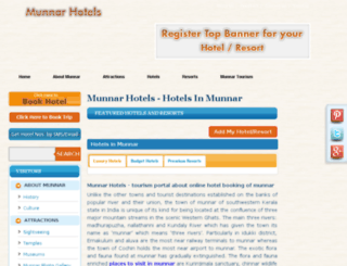 munnarhotels.co.in screenshot