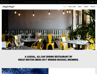 murmur-restaurant.co.uk screenshot