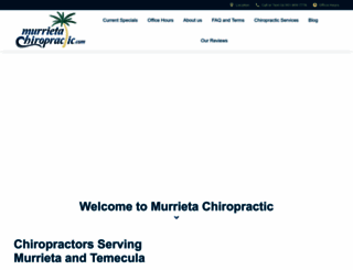 murrietachiropractic.com screenshot