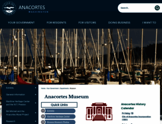 museum.cityofanacortes.org screenshot