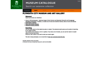 museumcatalogue.plymouth.gov.uk screenshot