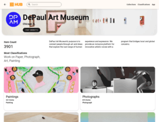 museumcollections.depaul.edu screenshot