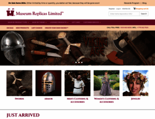 museumreplicas.com screenshot