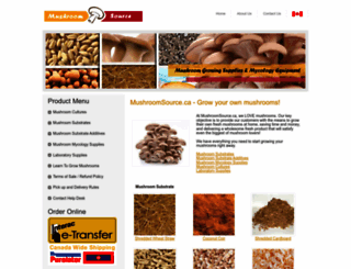 mushroomsource.ca screenshot
