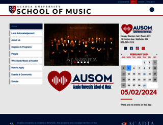 music.acadiau.ca screenshot