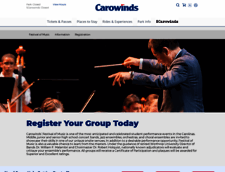 music.carowinds.com screenshot