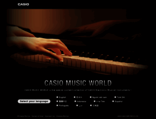 music.casio.com screenshot