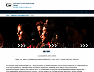 music.columbian.gwu.edu screenshot